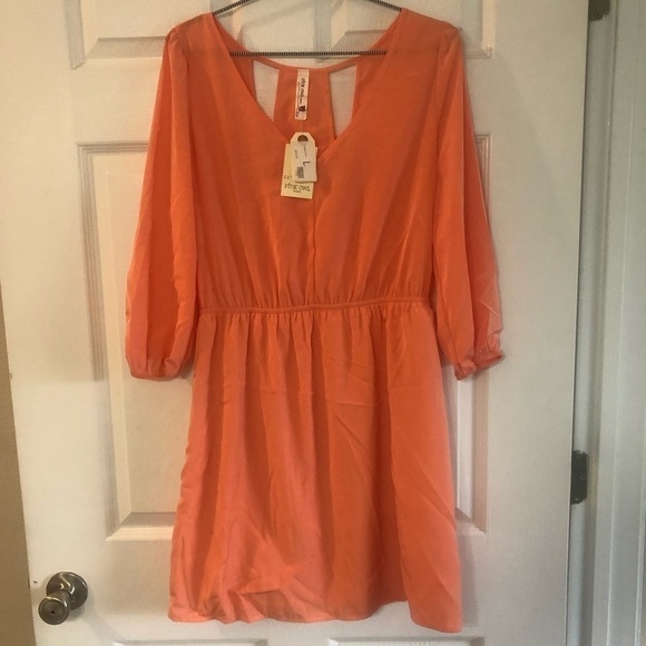 NWT Pink Owl Orange Dress size Large - Picture 11 of 13